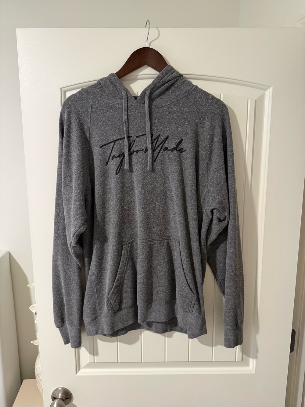 TaylorMade Gray Script Logo Hooded Pullover